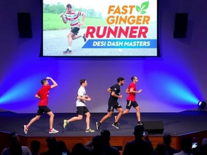 Fast Ginger Runner National Championship Desi Dash Masters national final in Bangalore with players competing on stage
